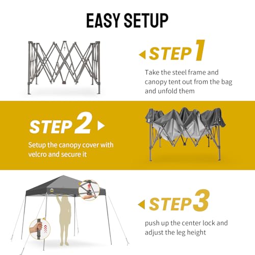 8x8 Pop Up Canopy Tent with Carry Bag Q25410