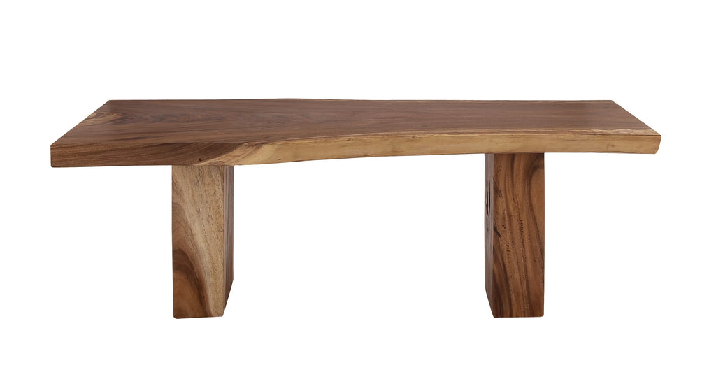 86" x 30" Light Brown Wood Handmade Dining Table G722