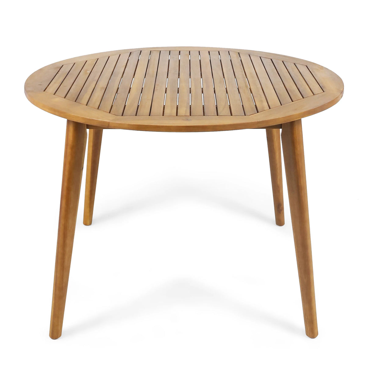 4 Seater Acacia Wood Circular Dining Set N982
