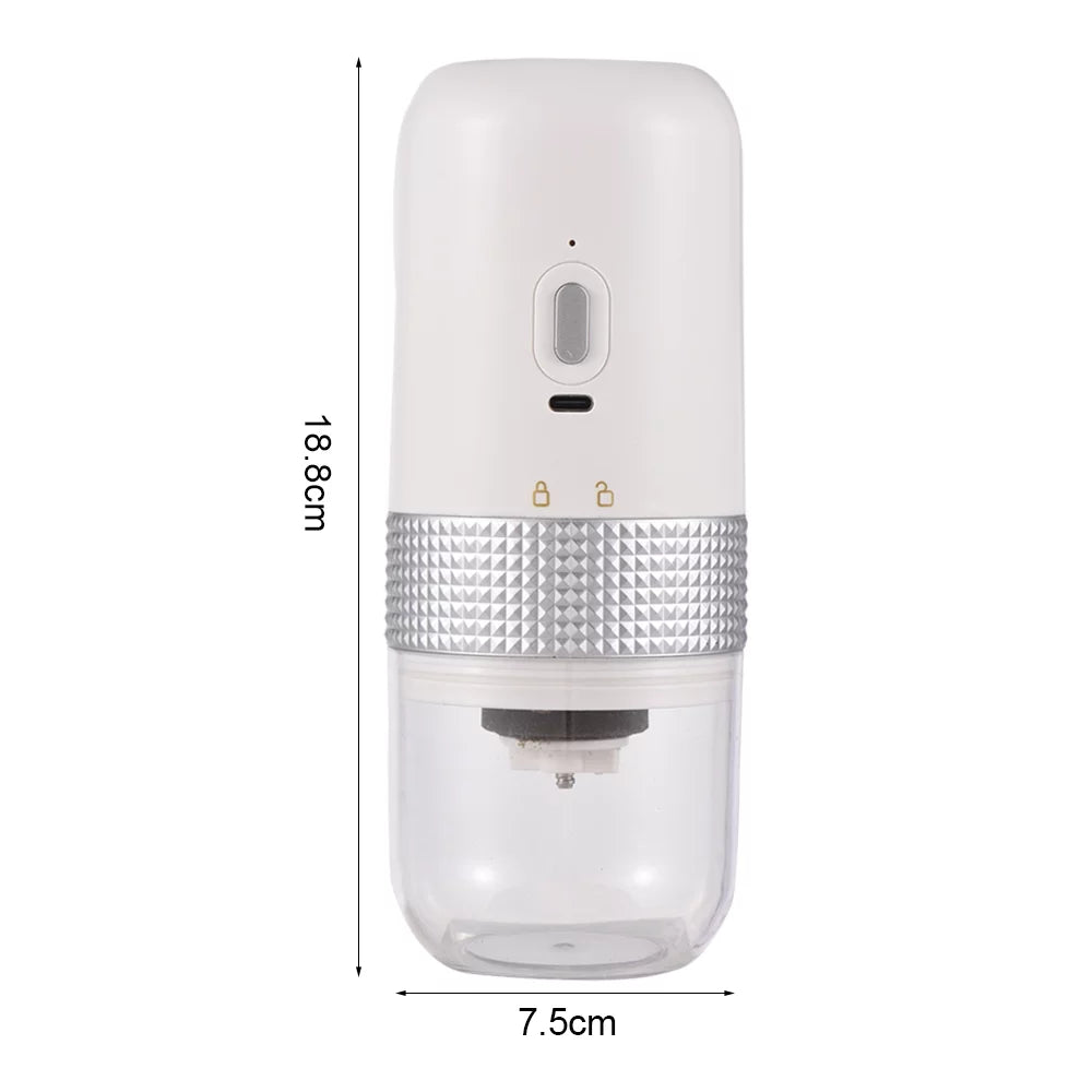 Portable Electric Burr Coffee Grinder 13W 200ml USB Rechargeable Adjustable Cordless N576