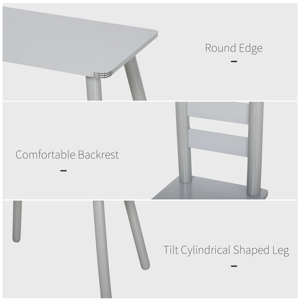 3-Piece Kids Wooden Table Chairs Set G513418
