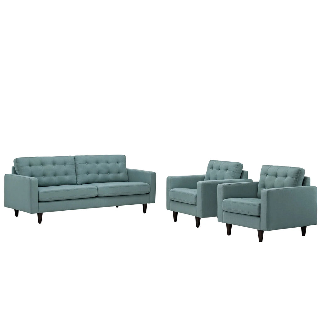 Blue Sofa and Armchairs Set of Three M410955
