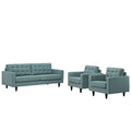 Blue Sofa and Armchairs Set of Three M410955