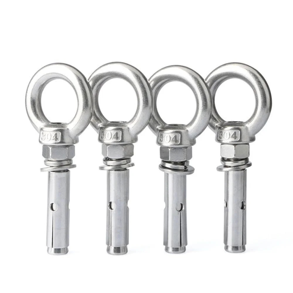 304 Stainless Steel Lifting Eye Bolt M6x50mm 4pcs U382875