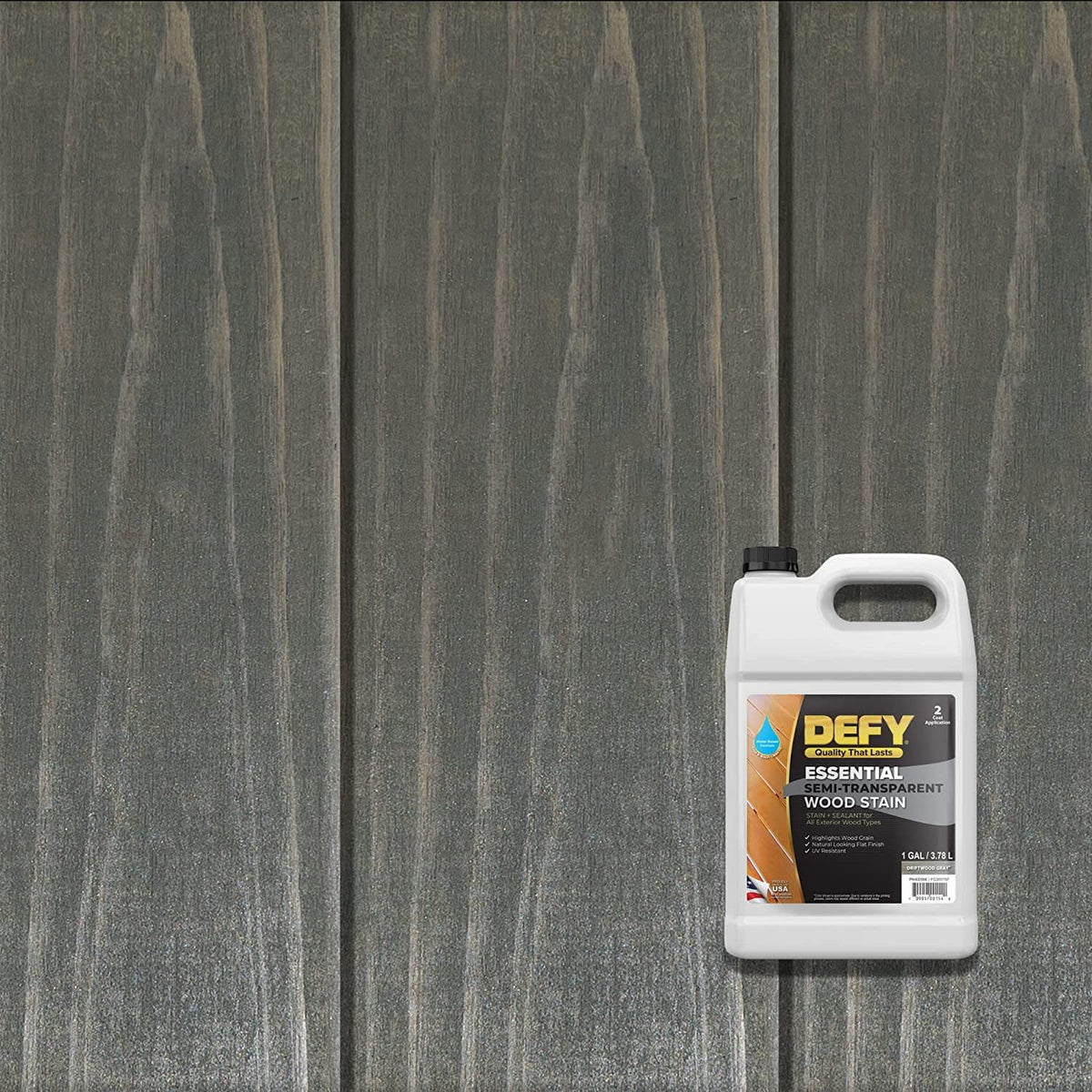 Semi Transparent Exterior Deck Stain and Sealer 1 Gallon Pewter Gray F353