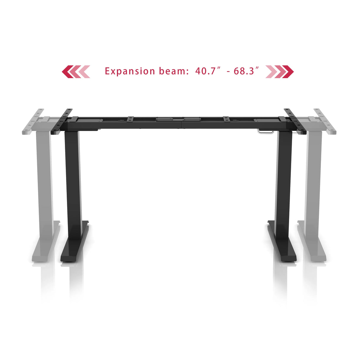 Black Dual Motor Height Adjustable Standing Desk Frame G1995