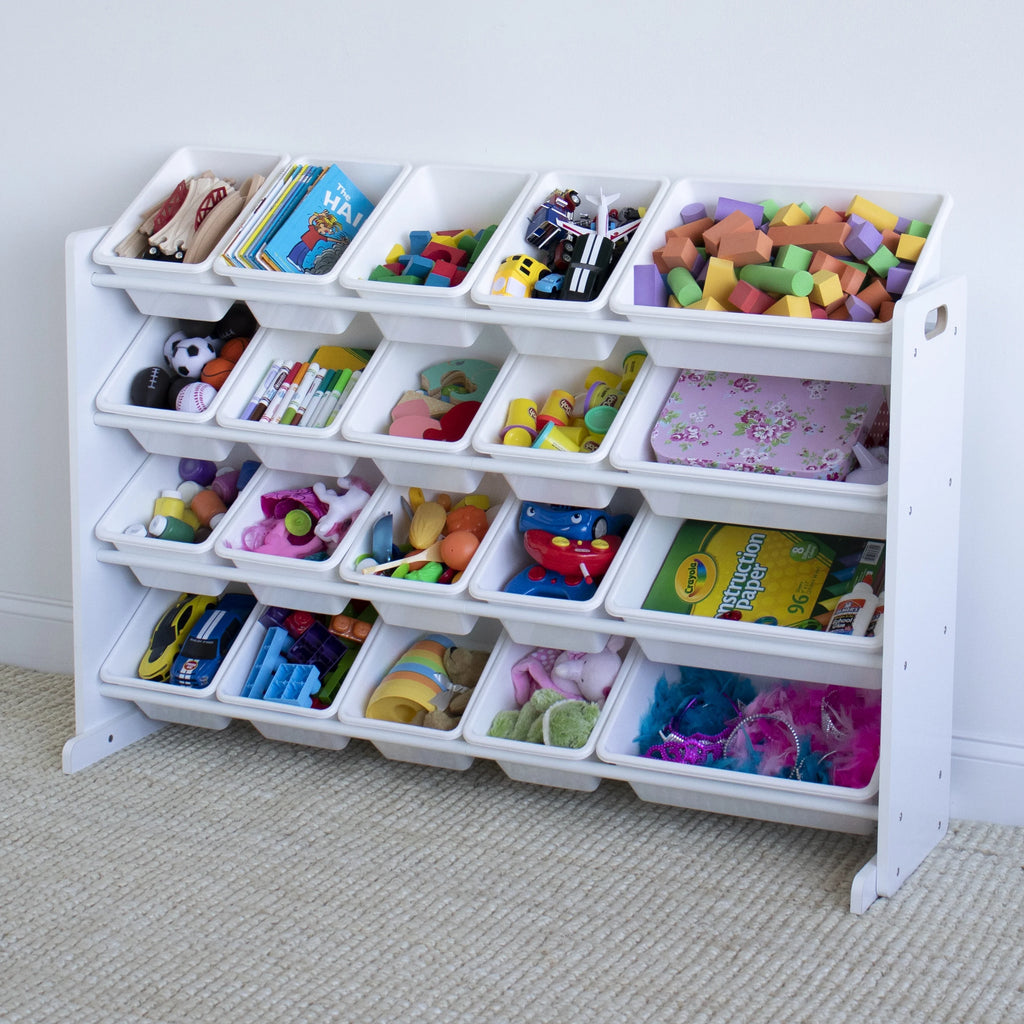 White Extra Large Toy Storage Organizer with 20 Storage Bins C58140
