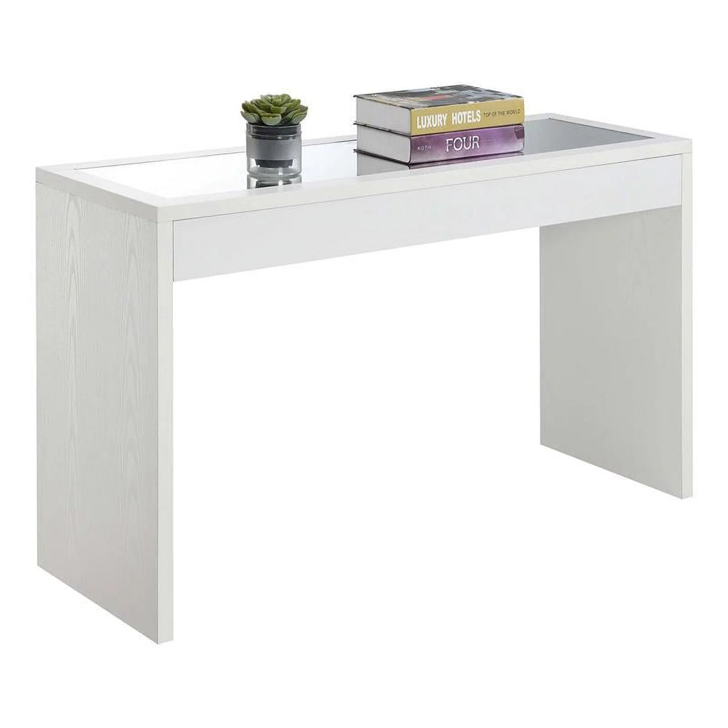 White Mirrored Console Table D5421