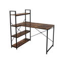 L Shaped Computer Desk with Shelves W108812