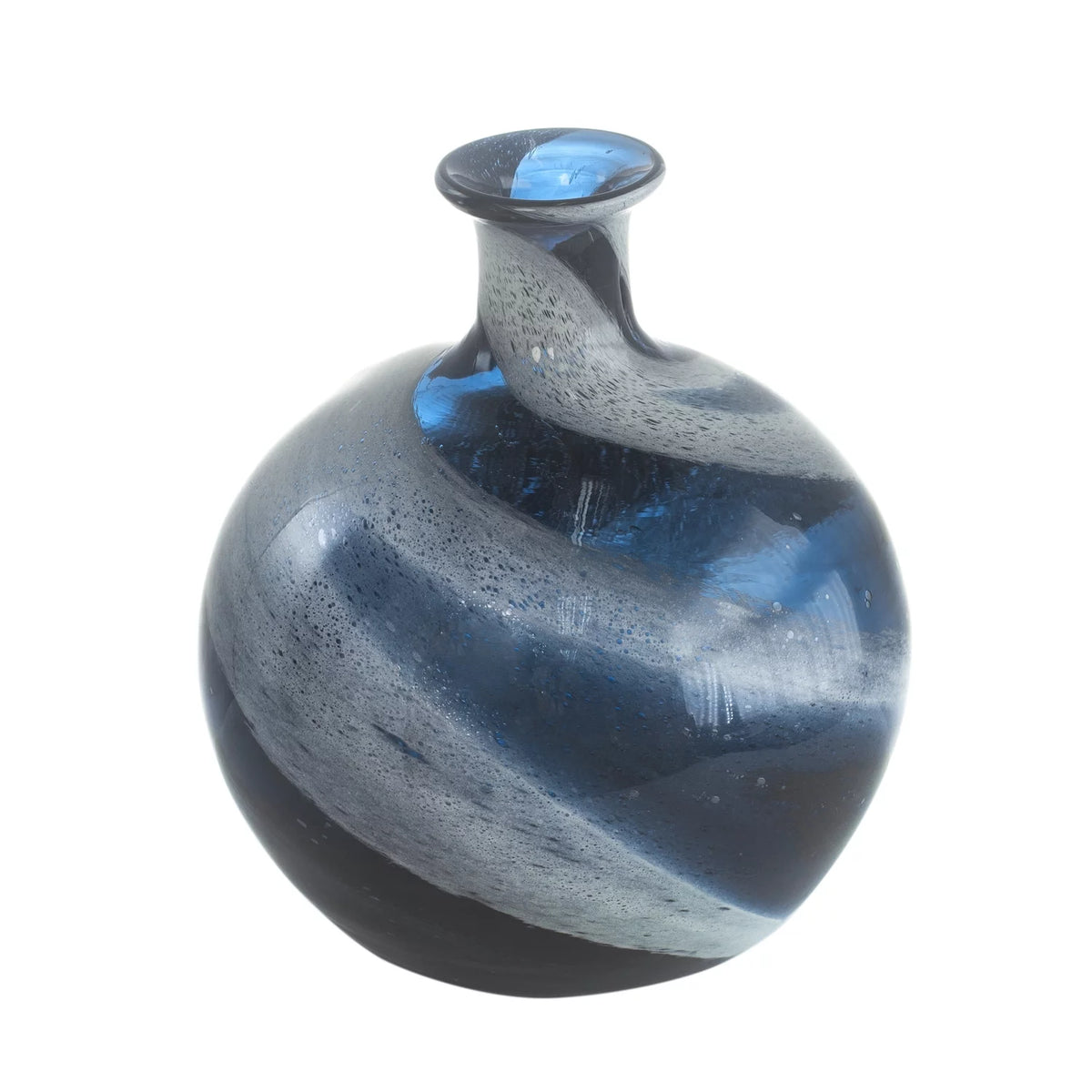 Glass Vase with Swirl Design X689