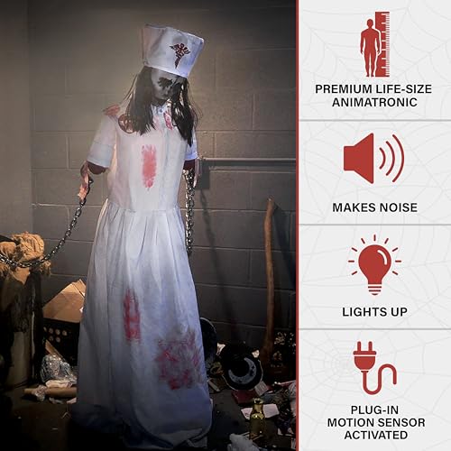 Life-Size Animatronic Halloween Decoration with Motion-Activated Sounds C65787