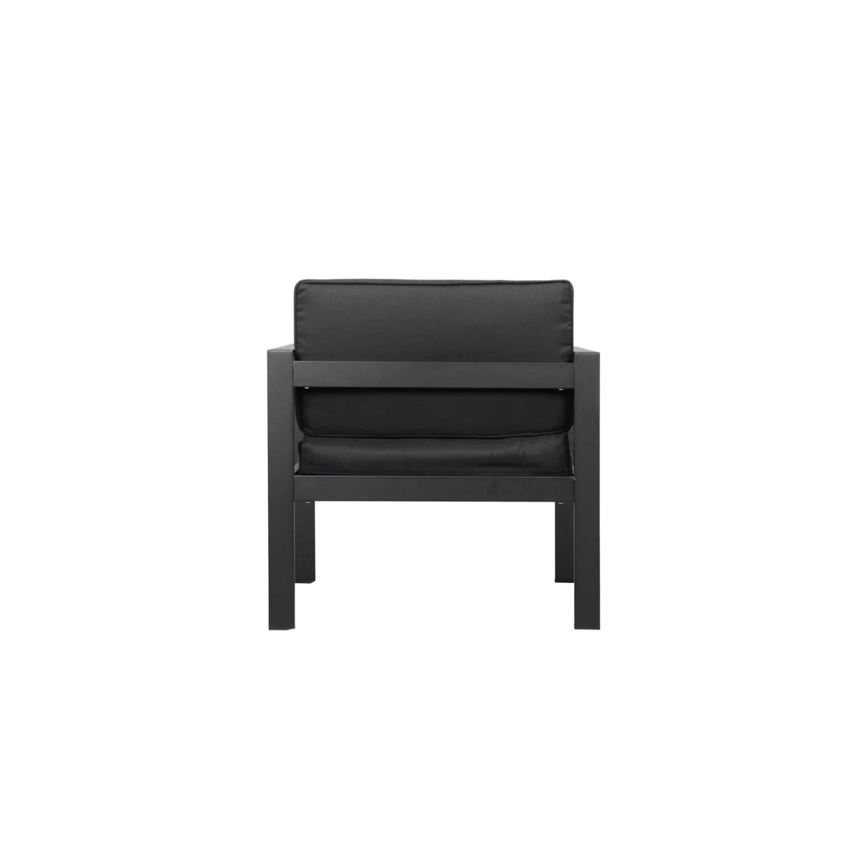 29 Inch Jet Black Aluminum Armchair P7026