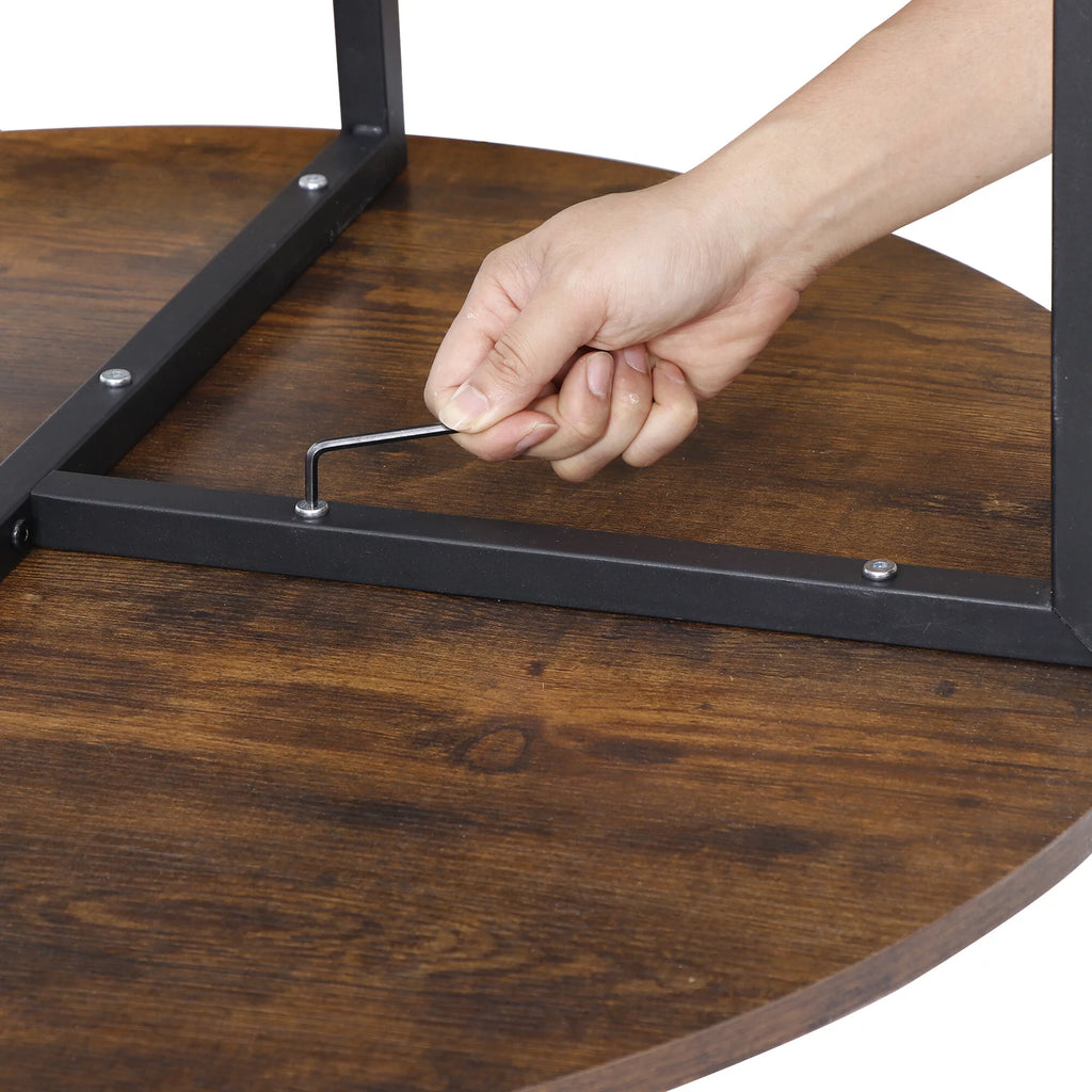 Round Coffee Table Brown MDF Table Top A87167