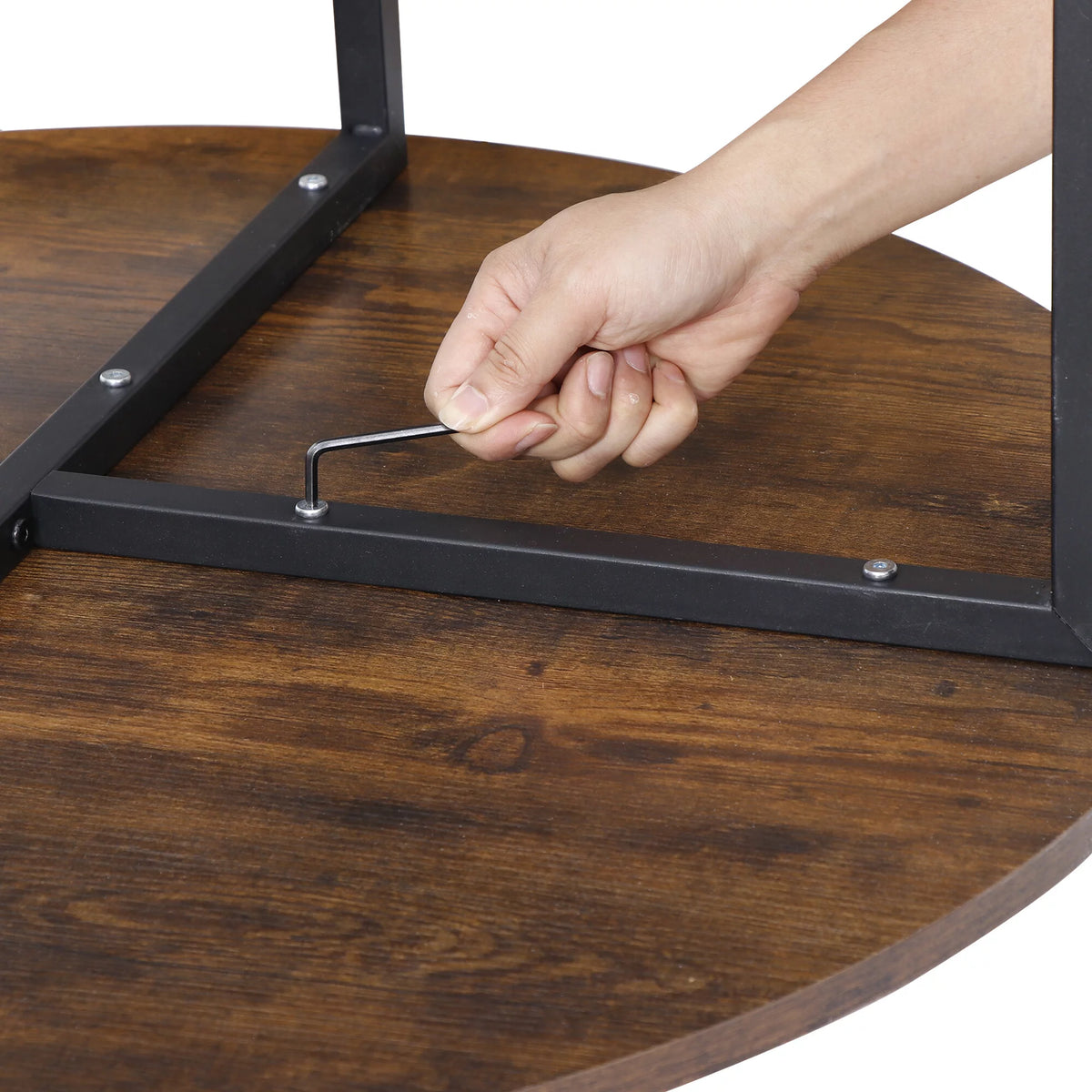 Round Coffee Table Brown MDF Table Top A87167