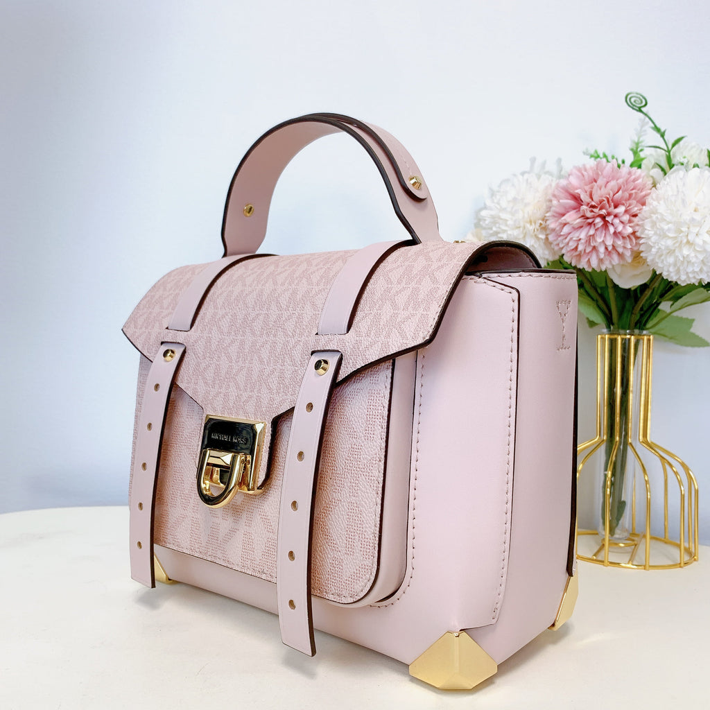 Medium Powder Blush PVC Top Handle Satchel Handbag L466961