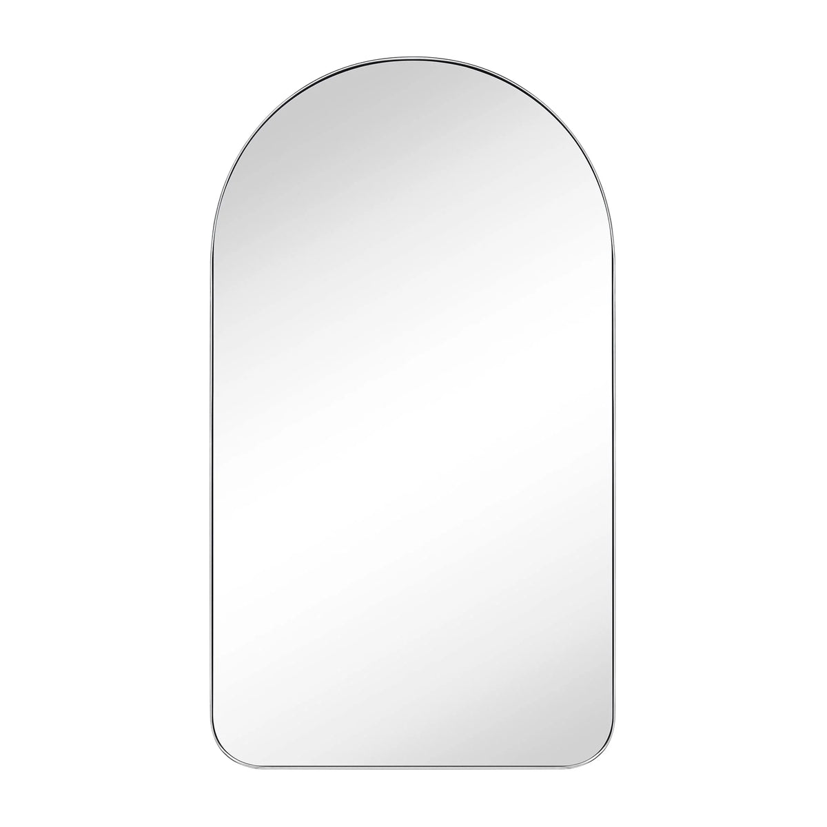 Chrome Arched Recessed Medicine Cabinet with Mirror 16x28.3'' A17789