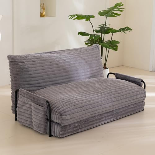 Beige 5-Position Convertible Floor Sofa E314559