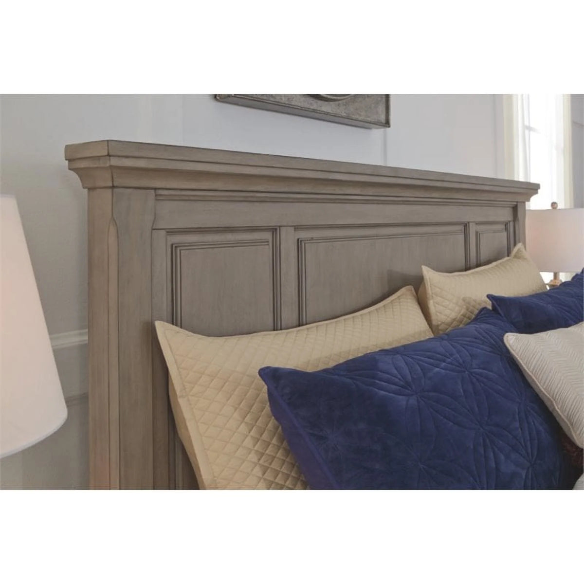 Queen Panel Headboard in Light Gray X488