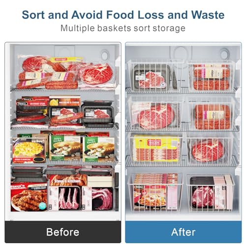 4 Pack White Freezer Organizer Bins D4592