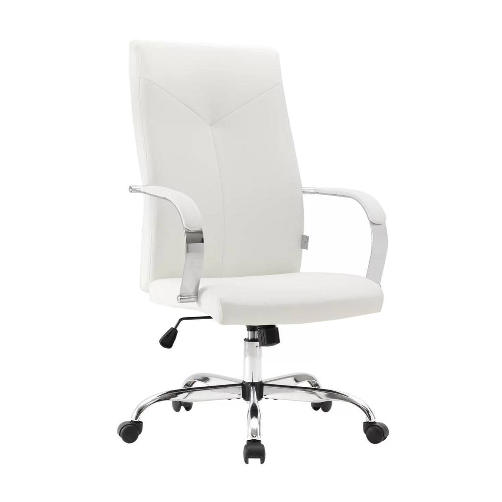 Adjustable Height Leather High-Back Office Chair with Tilt & 360 Degree Swivel O534