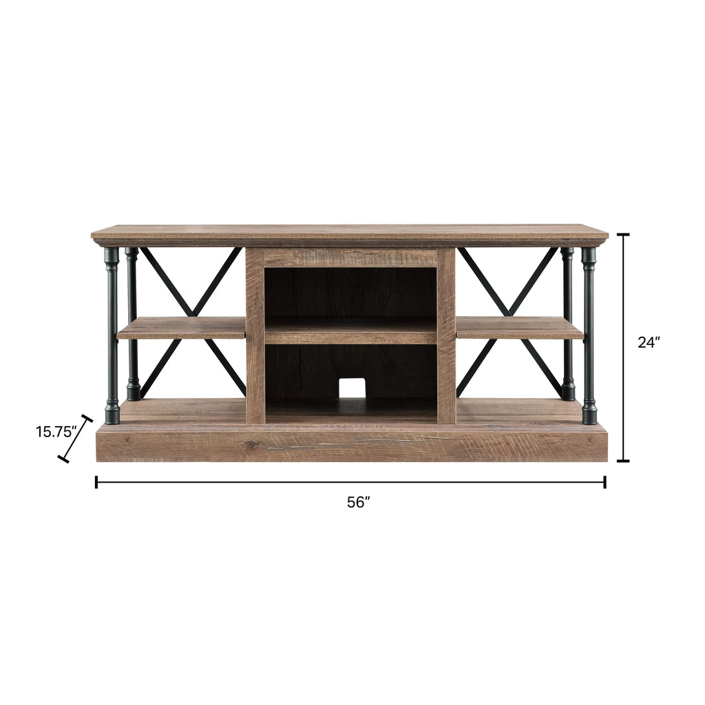 Media Console in Rough Sawn Birch Finish N231822