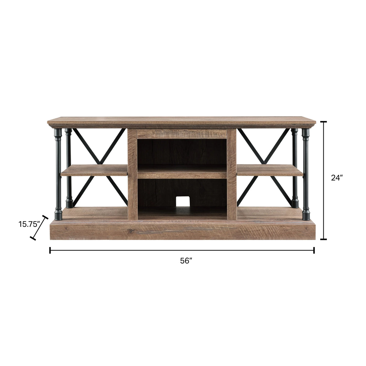 Media Console in Rough Sawn Birch Finish N231822