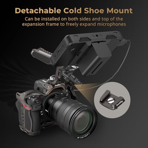 Aluminum Alloy Camera Cage with Quick Release Plate and Cold Shoe Mount R38755