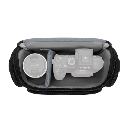 Black Mirrorless Camera and 18-45mm Lens with 128GB SD Card and Gadget Bag B493096