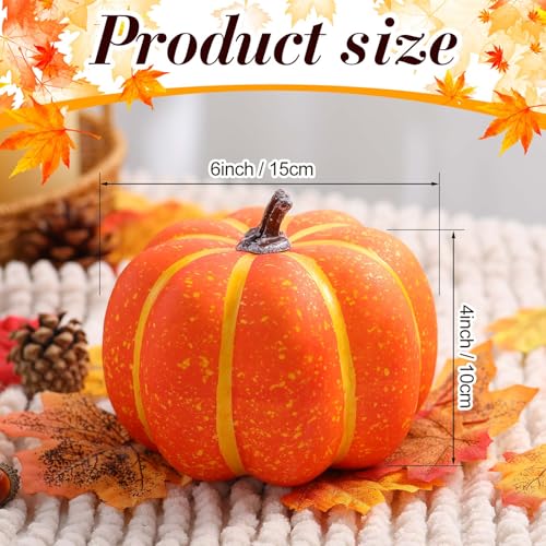 12 Pcs 6" Black Artificial Pumpkins T380026