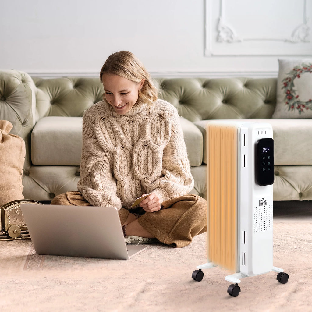 White 1500 W Electric Space Heater with 3 Modes and Timer L913061
