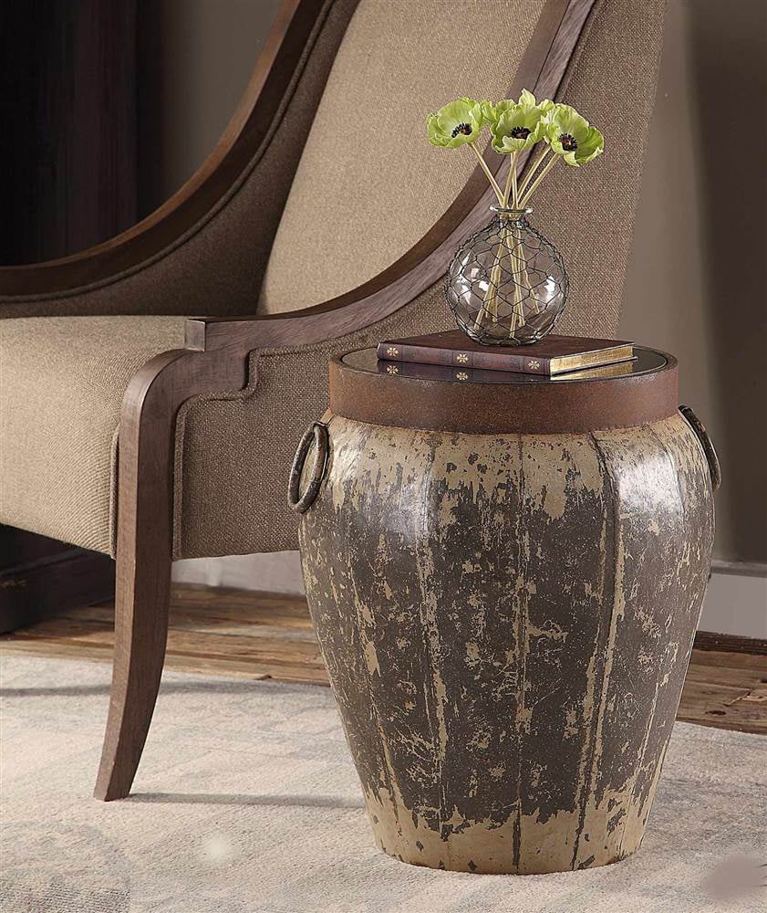 20.25 inch Drum Accent Table O4733