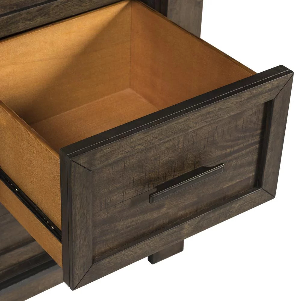 Gray Dresser & Mirror M30802
