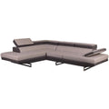 Faux Leather Sectional with Left Arm Facing J203