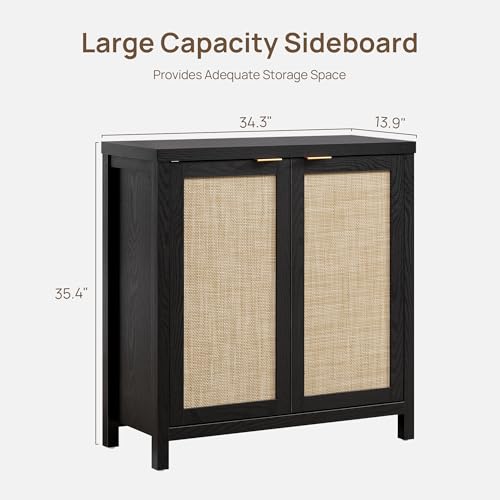 Rattan Sideboard Buffet Credenza Cabinet with Storage H801087