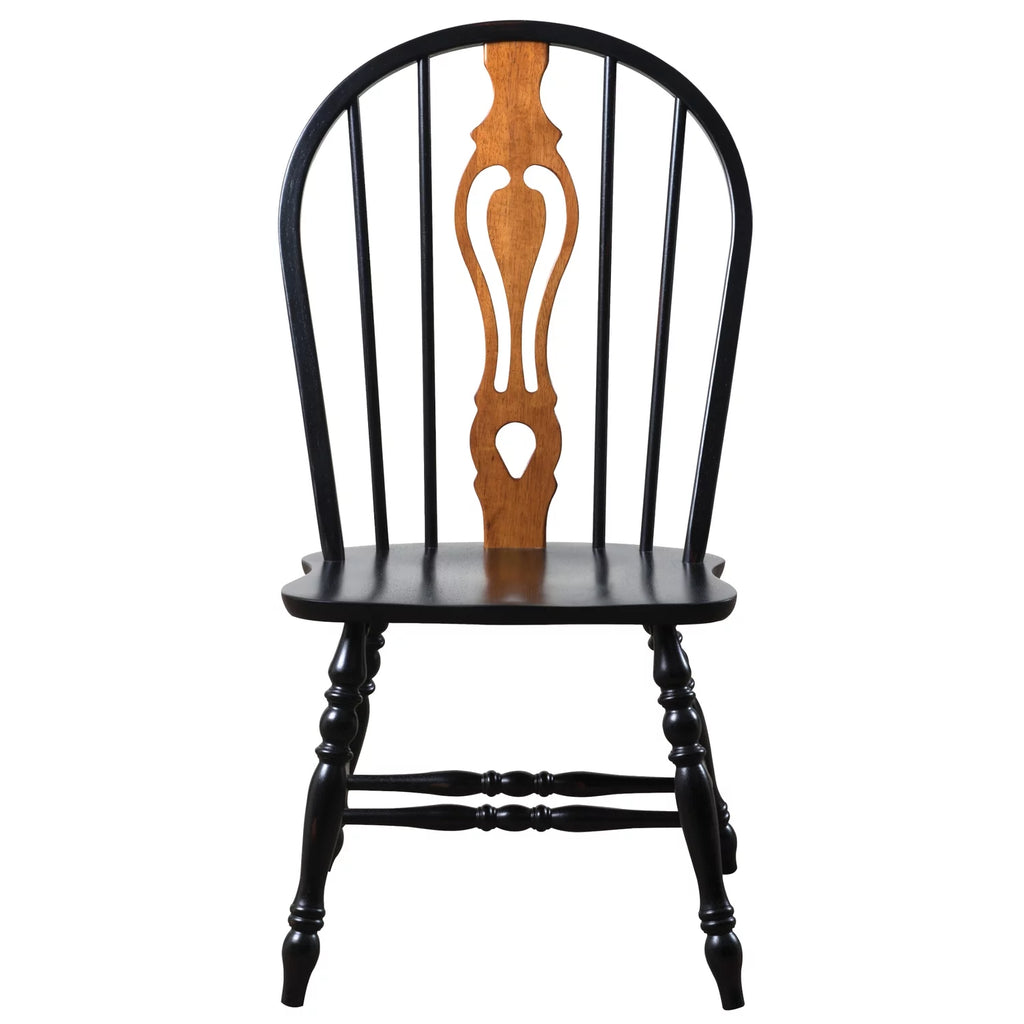 5 Pc Black Cherry Wood Dining Set J33862