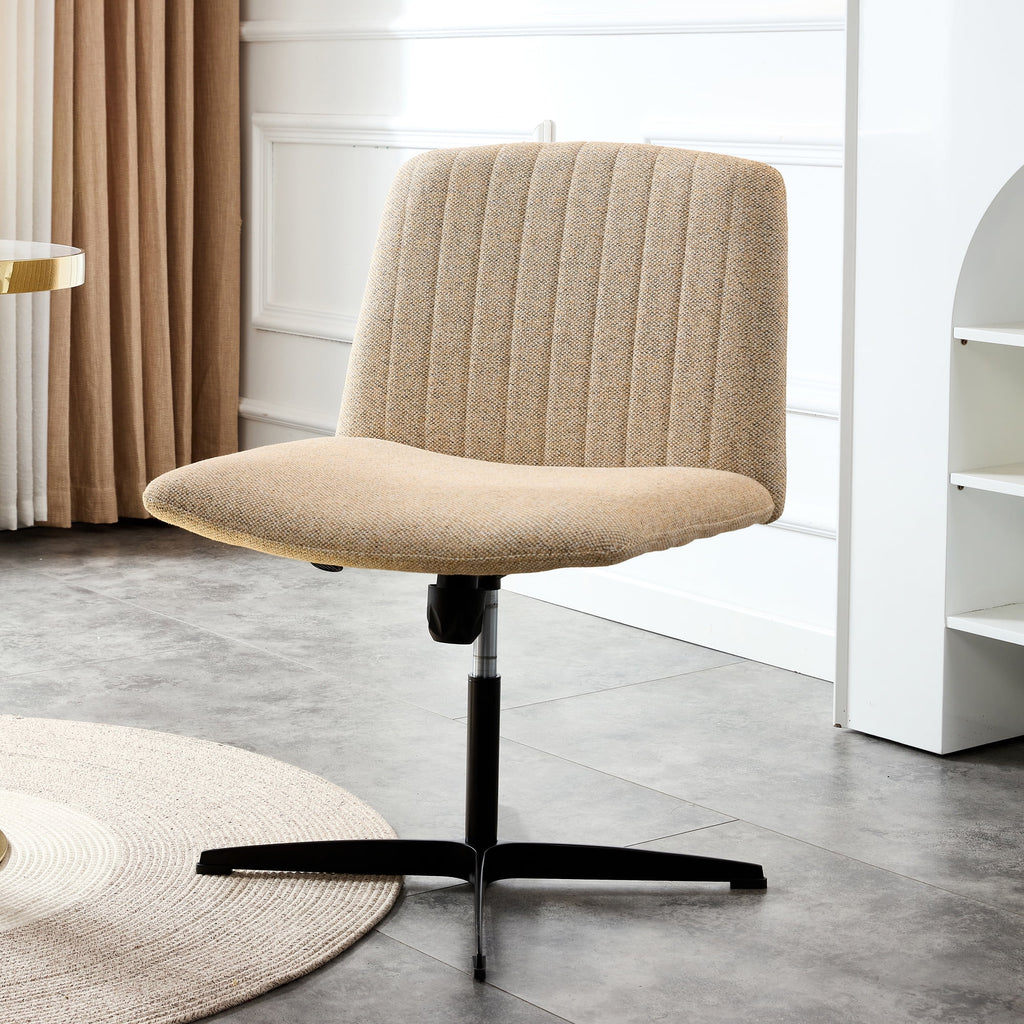 Adjustable Swivel Home Office Computer Chair with Cushion & Black Foot I86743