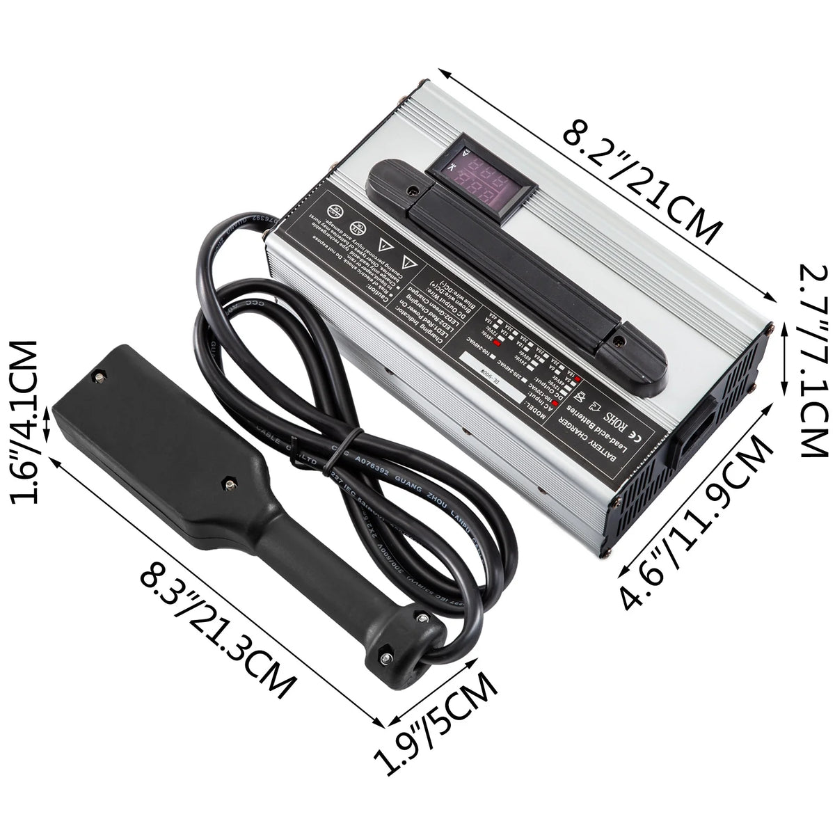 36V 18A Golf Cart Battery Charger with LED Indicator Lights D1878