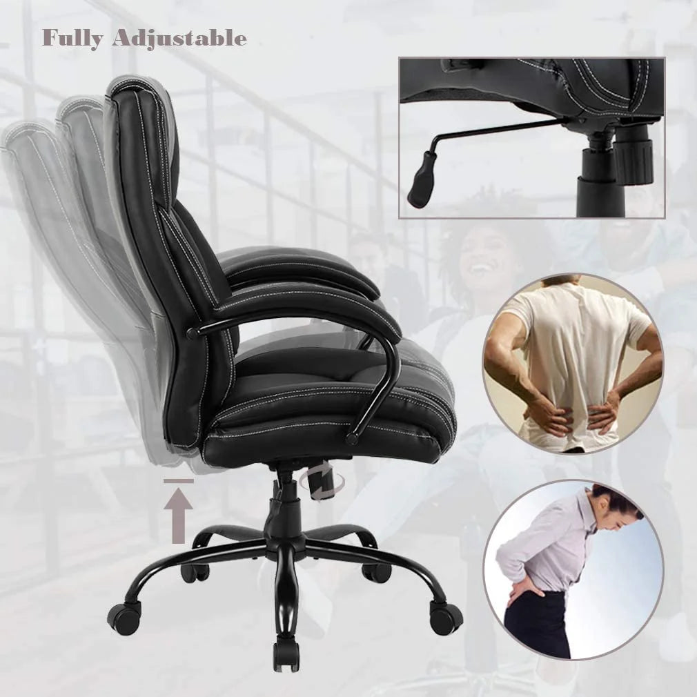 Black High Back Ergonomic Computer Chair with Lumbar Support H52385