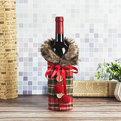 4 Pieces Christmas Sweater Wine Bottle Covers X126