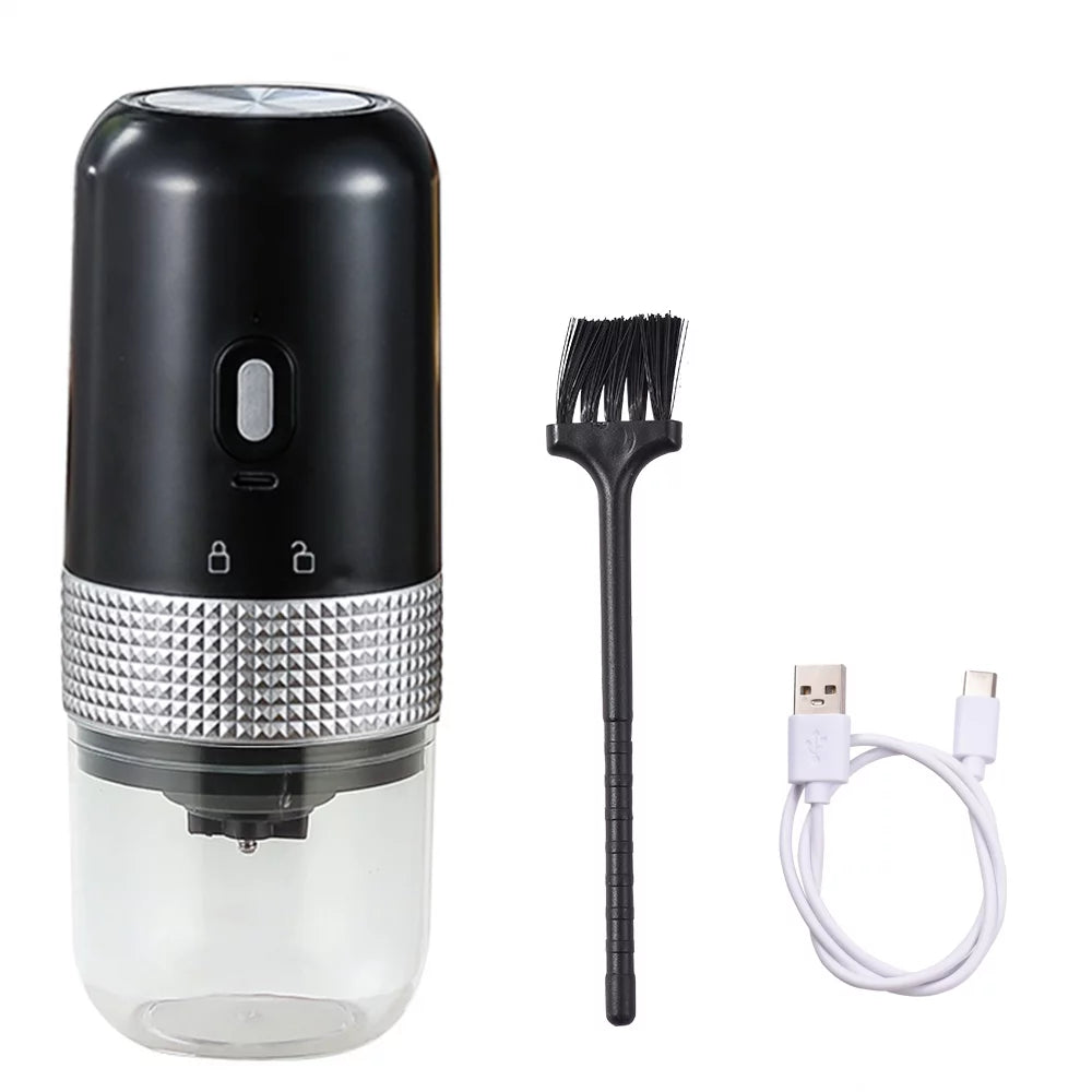 Portable Electric Burr Coffee Grinder 13W 200ml USB Rechargeable Adjustable Cordless N576