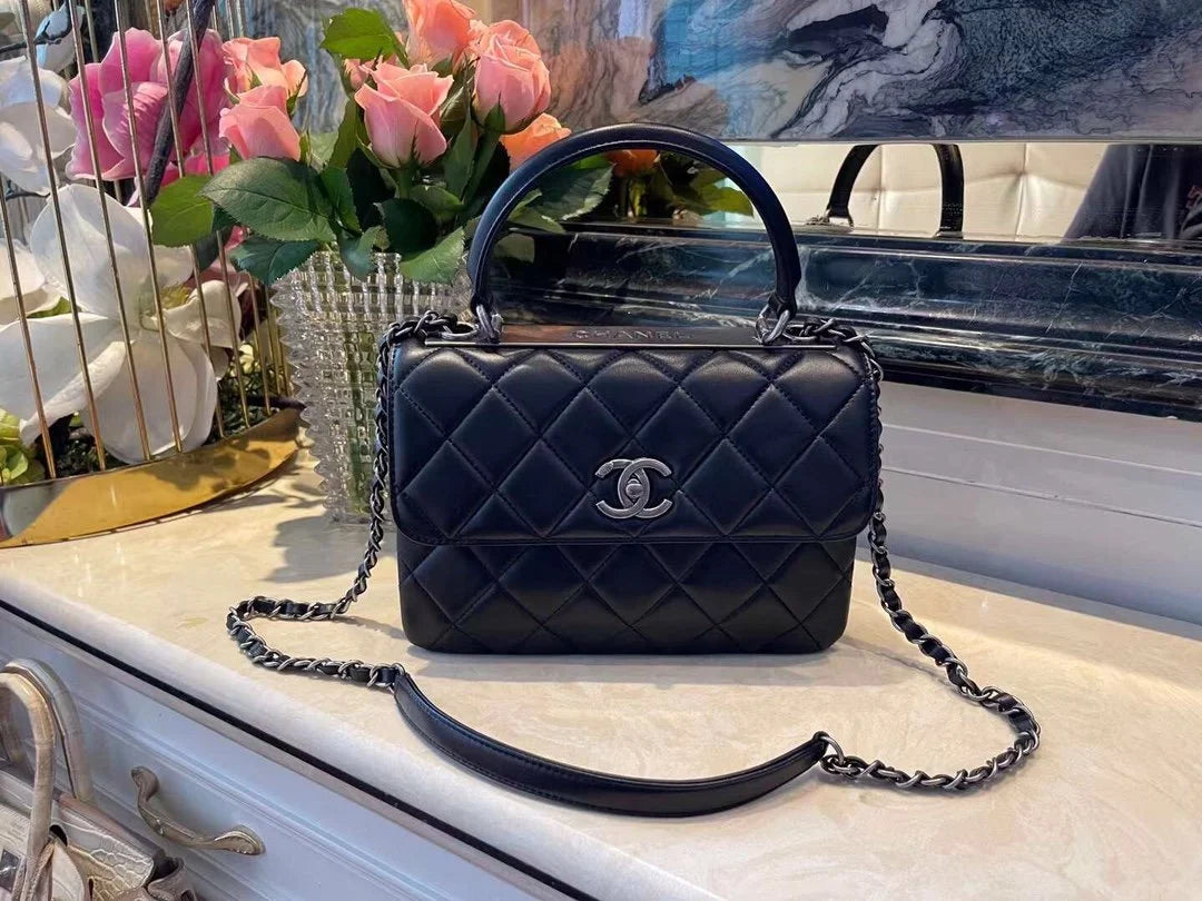 Black Flap Bag K2282