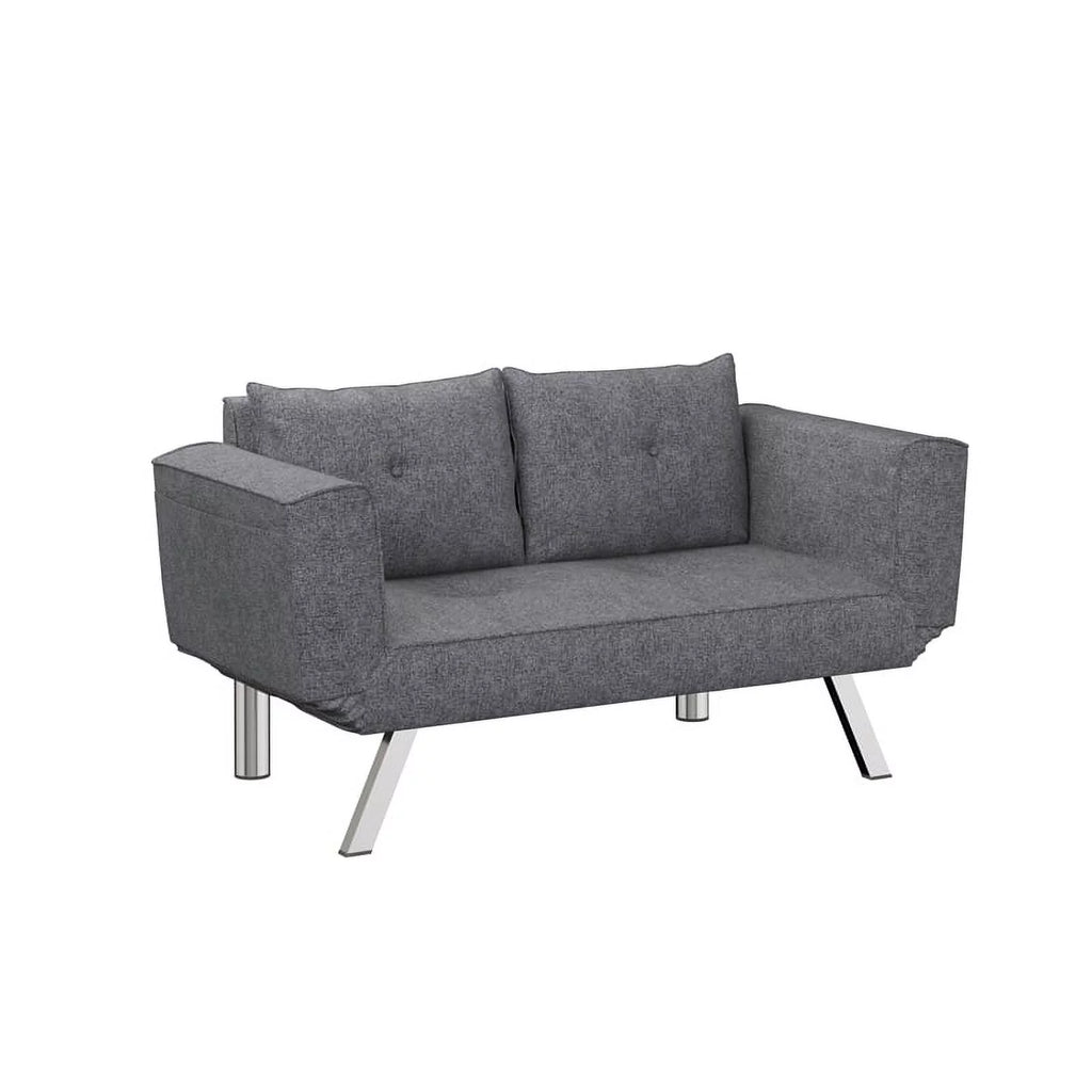 Dark Gray Fabric Convertible Sofa I703486