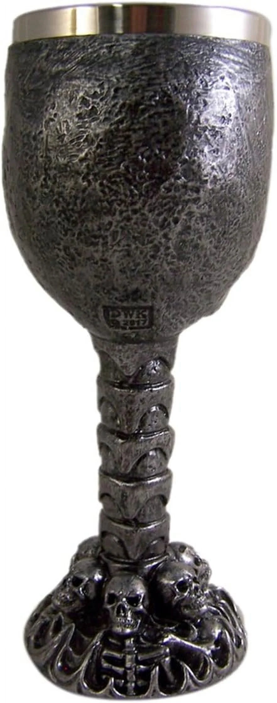 Metallic Finish Stainless Steel Wine Goblet 5 Ounce T724