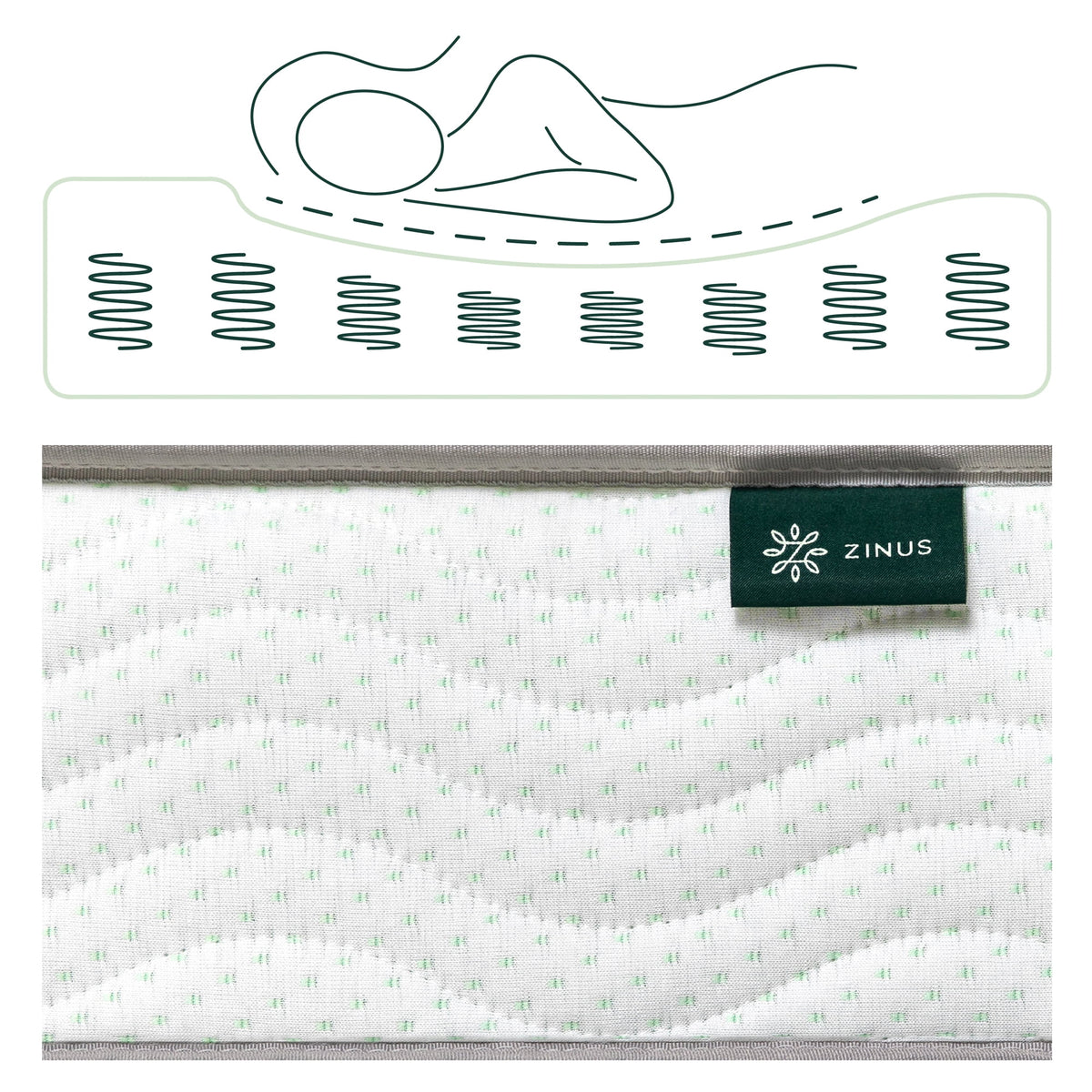 6" Foam and Spring Twin Mattress 2 Piece Set F4992