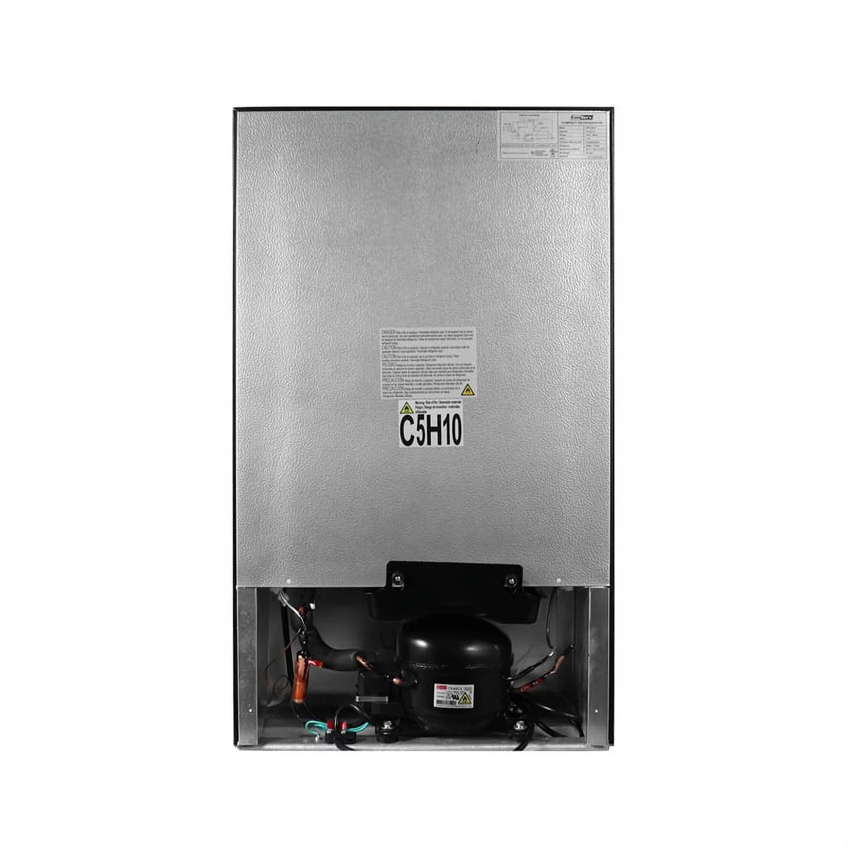 2 Door Mini Freestanding Refrigerator with Freezer in Black L35298