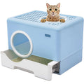 Large Enclosed Cat Litter Box with Lid and Scoop Y365569