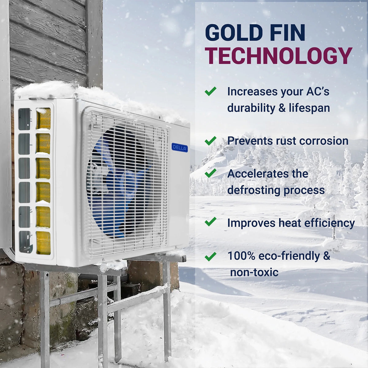 9000 BTU Wifi Enabled Mini Split Air Conditioner & Heater with Heat Pump O24584