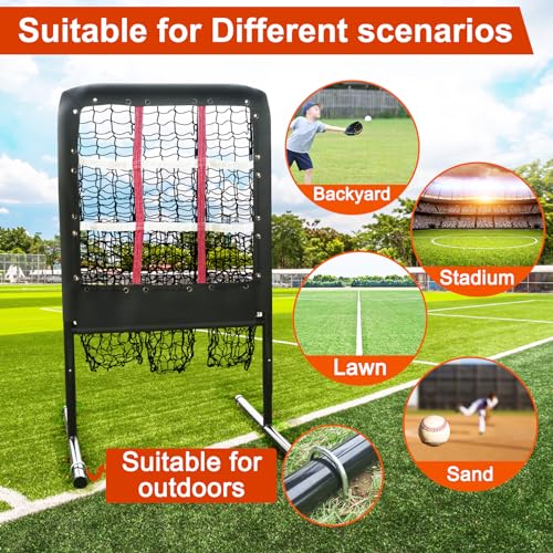 9 Hole Pitching Net with Strike Zone and Handbag E266198