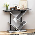 Black Marble Console Table with Storage F658