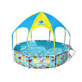 8' x 20" Round Above Ground Swimming Pool with Canopy H327